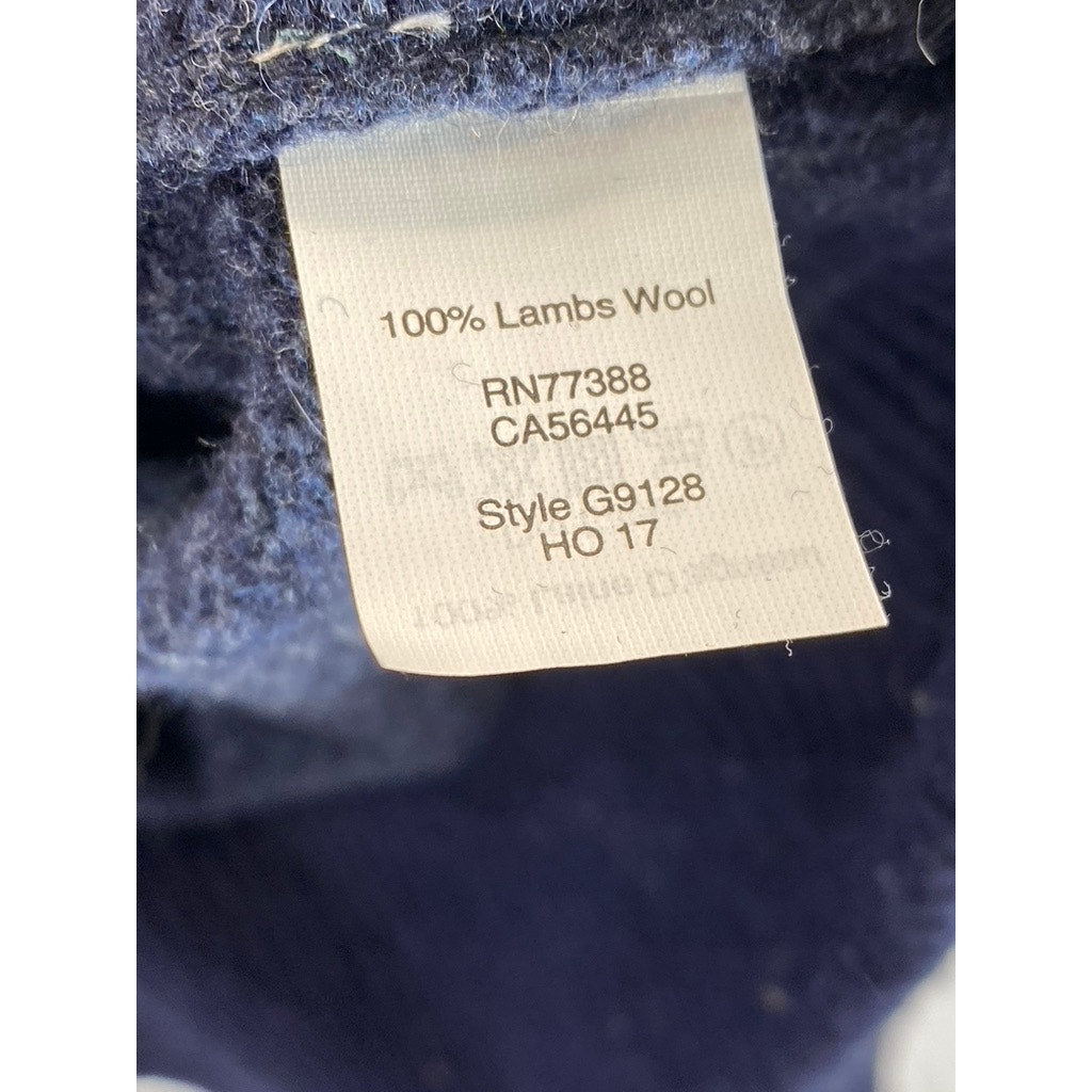 J. CREW FACTORY Men's Navy Lambswool Button-Front Bomber Sweater SZ 2XL
