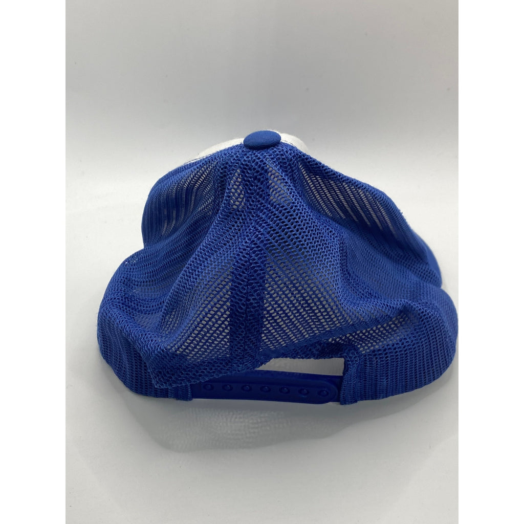 RVCA ISLANDS Men's Blue-White Patch Mesh-Panel Trucker Hat SZ OS