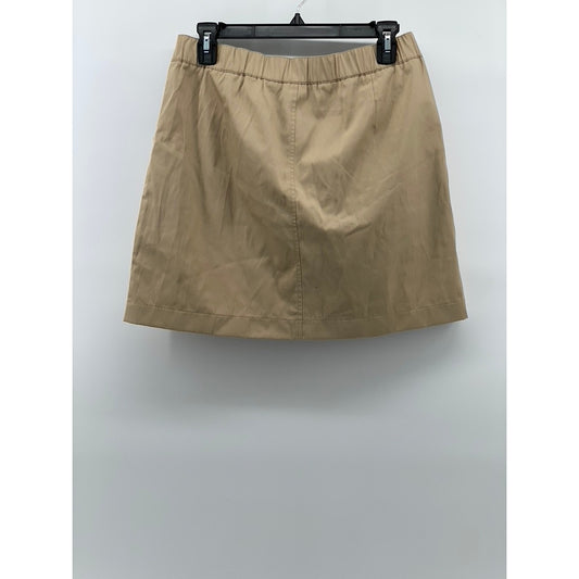 ZARA Women's Tan Solid A-Line Mini Skirt SZ L