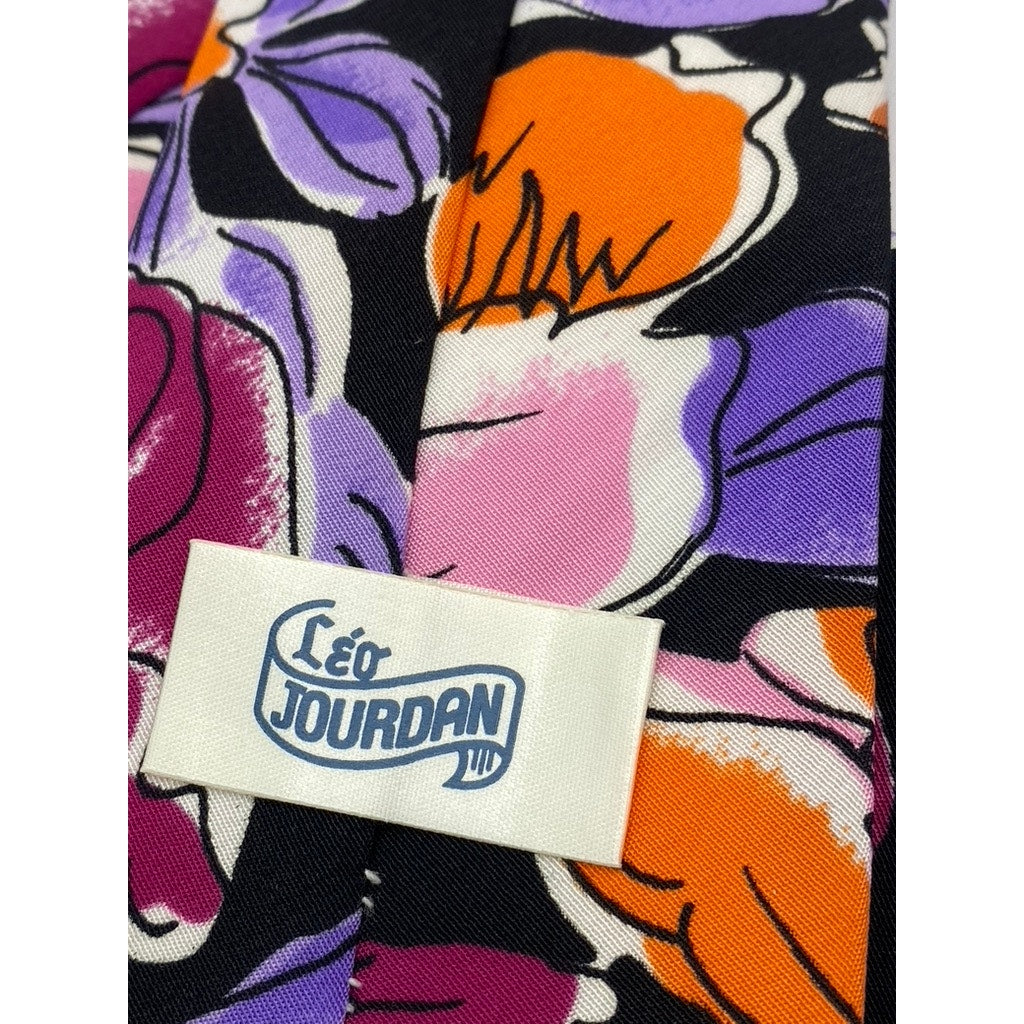 LEO JORDAN Men’s Multicolor Floral Print Tie SZ OS
