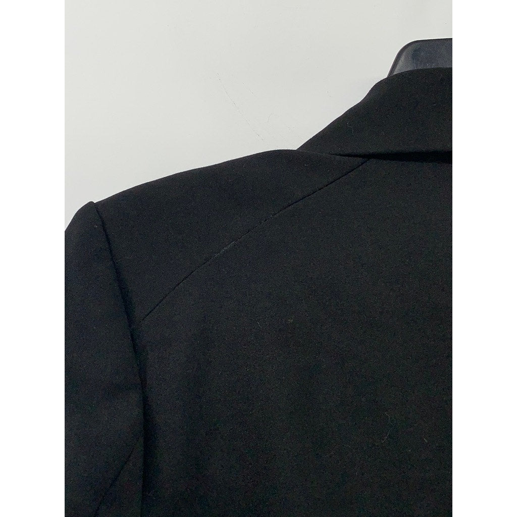 H&M Women's Black Solid Single-Button Notch Collar Long Sleeve Blazer SZ 8