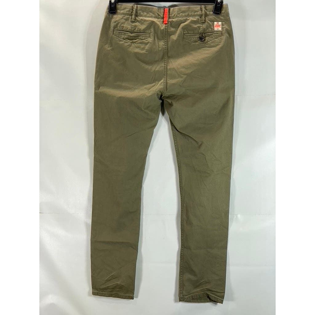 SUPERDRY Men's Khaki The Rookie Five-Pocket Chino Trousers SZ M