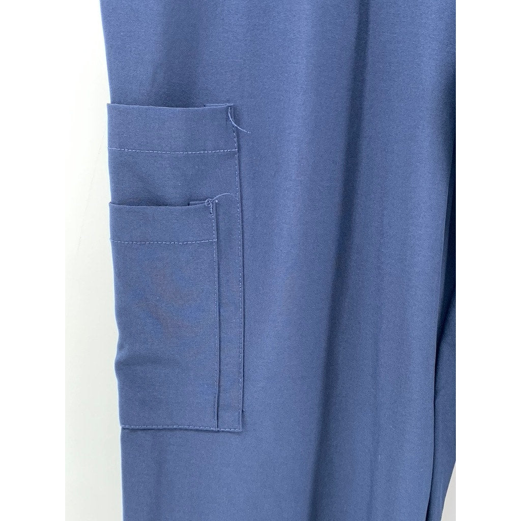 UNBRANDED Women's Navy Solid Cargo Straight-Leg Pants SZ M