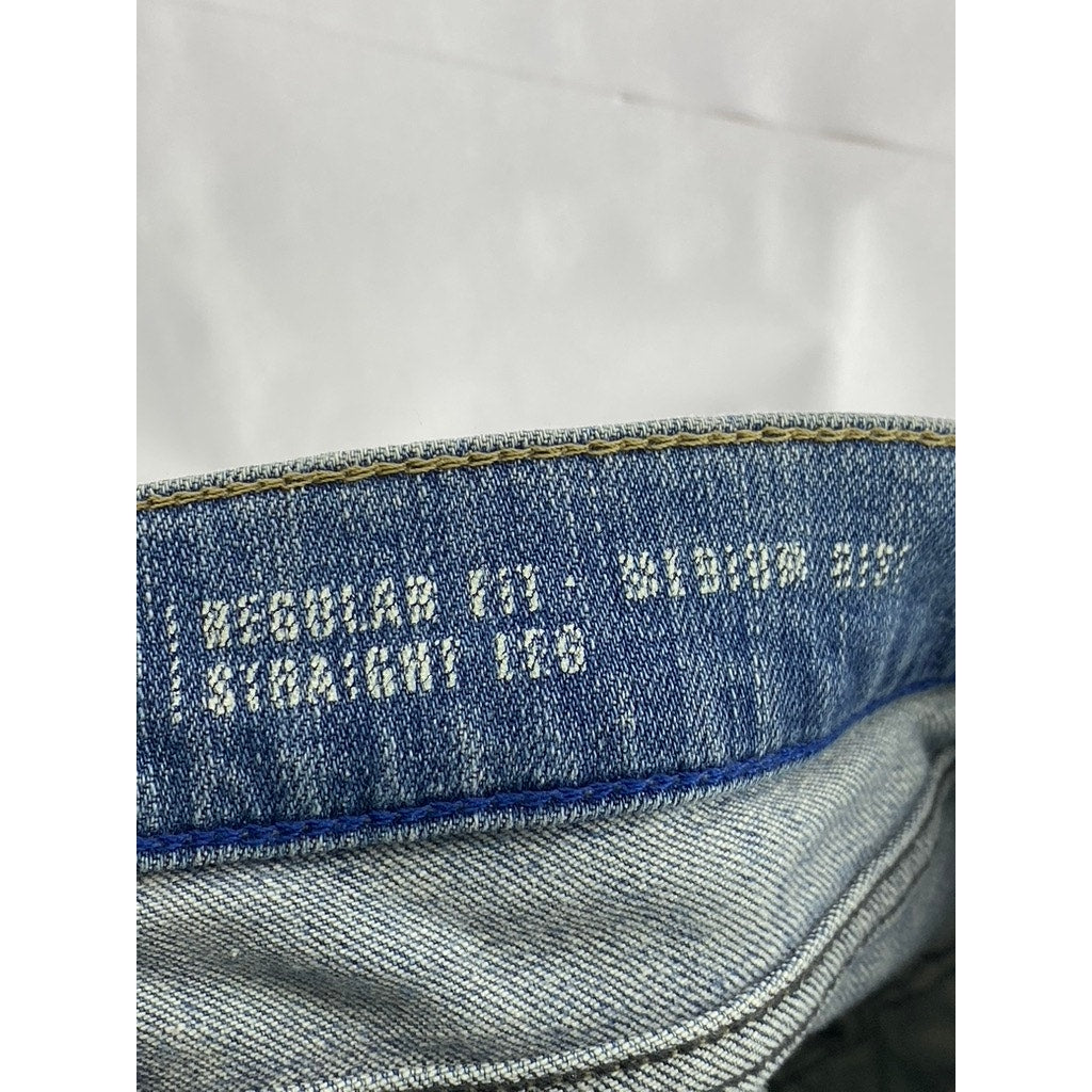 MUSTANG Women's Light Wash Blue Denim Girls Oregon Straight-Leg Jean SZ 27/30