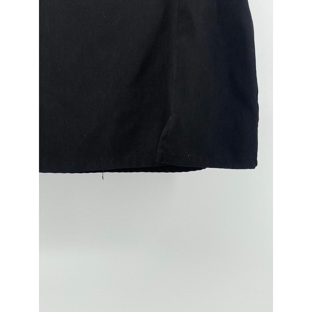 CIDER Women's Black Solid Straight Mini Skirt SZ M