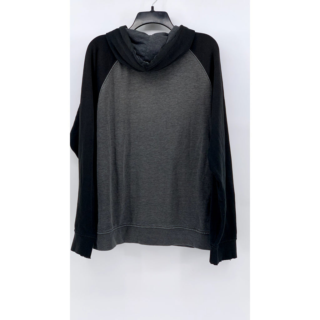 ZINE Men's Black-Gray Colorblock Classic Long Sleeve Hoodie SZ XL