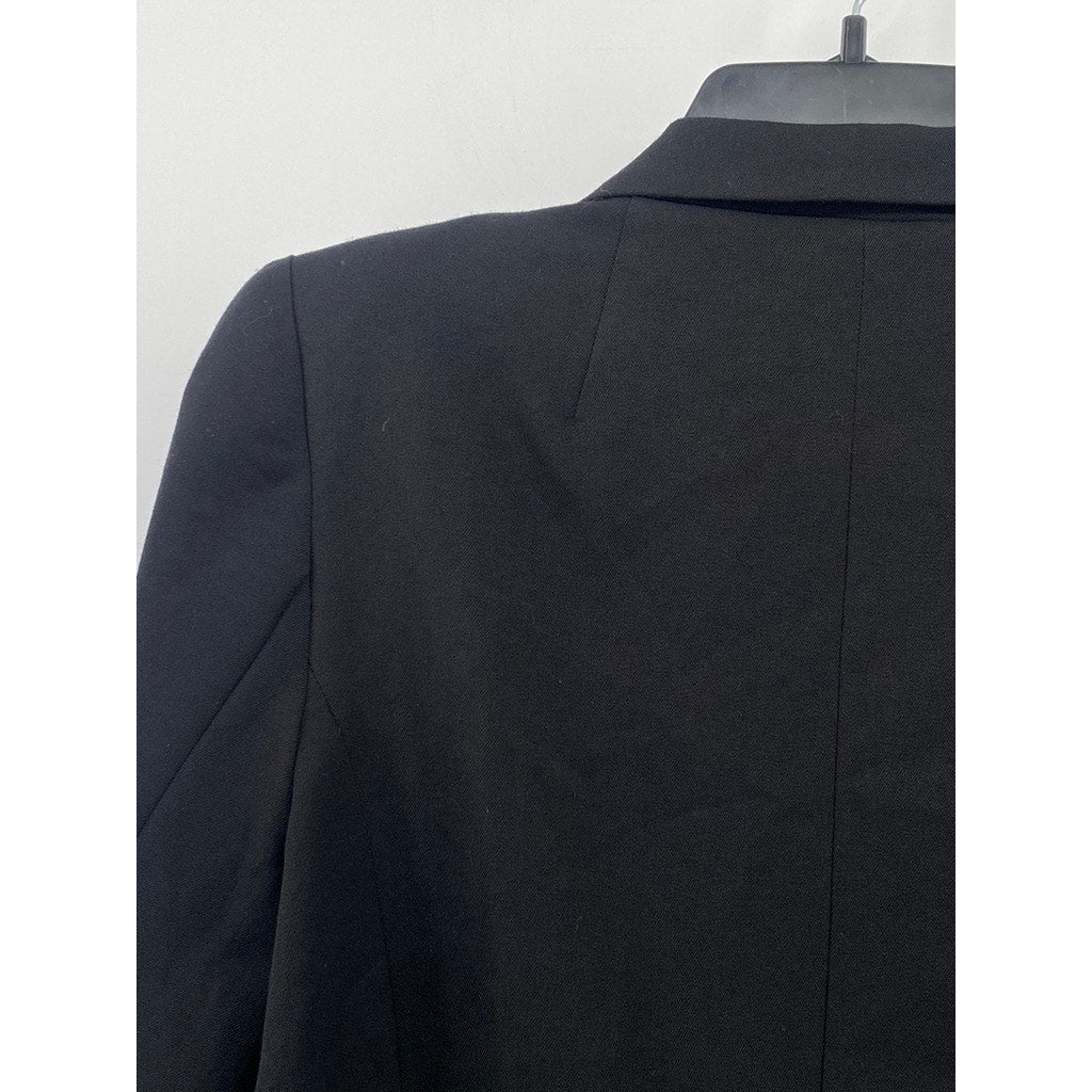 SILENCE + NOISE Women's Black Open-Front Long Sleeve Notch Collar Blazer SZ M