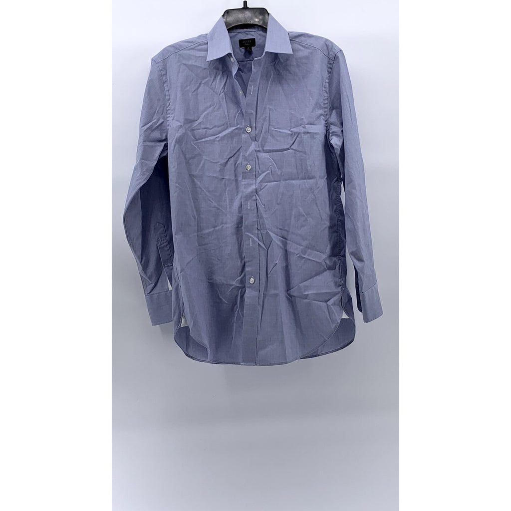 J.CREW Men's Blue Cotton Ludlow Slim-Fit Button-Up Long Sleeve Shirt SZ 15/32