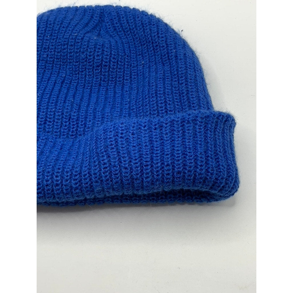 UNBRANDED Royal Blue Embroidered Ghost Knit Beanie SZ OS