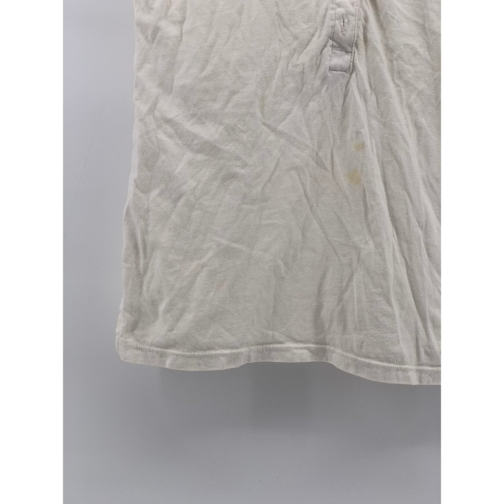 JOHN GALT Women's White Short Cap Sleeve Casual Polo Top SZ OS