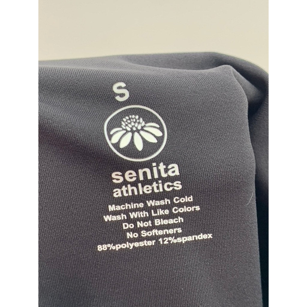 SENITA ATHLETICS Women's Black Side-Pocket Leggings SZ S