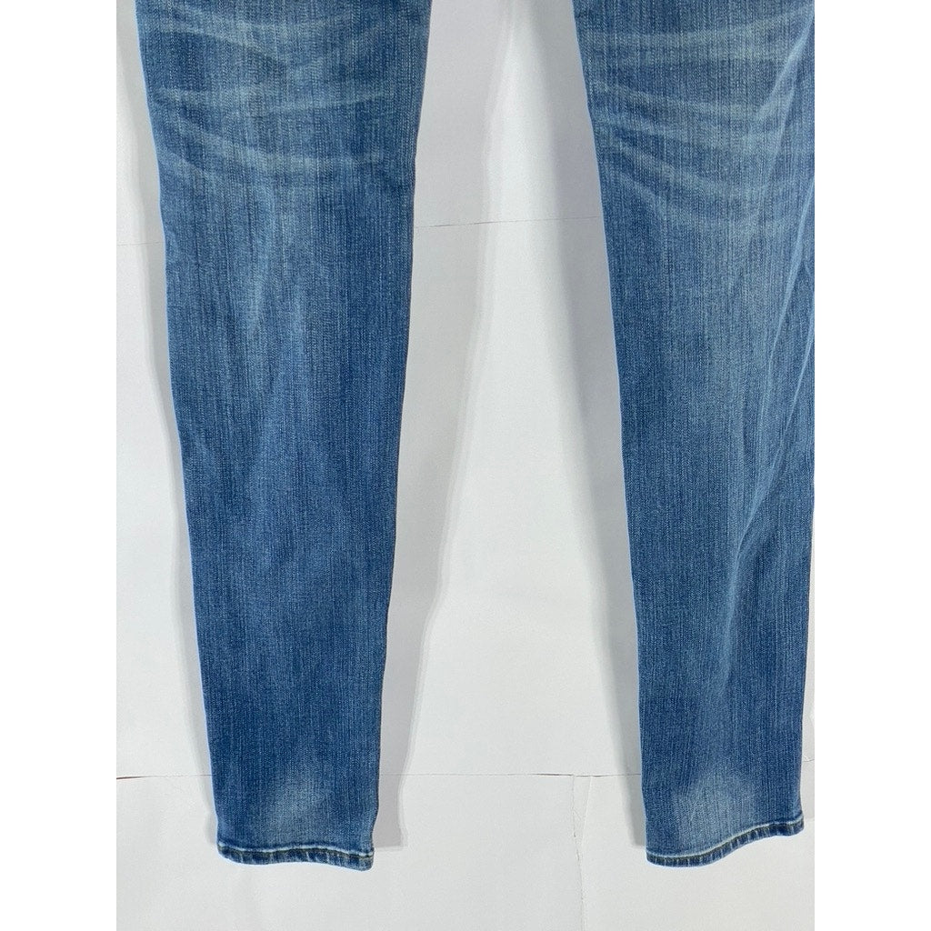 UNIQLO Women's Dark Blue Skinny Denim Straight-Leg Regular-Fit Jean SZ 24X33