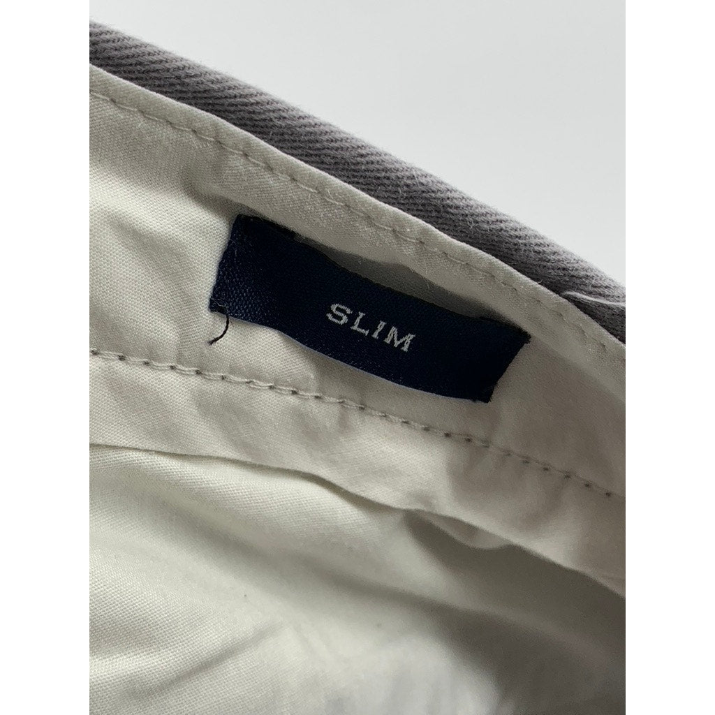 J.CREW Men's Gray Slim-Fit Chino Flex Pants SZ 34X32