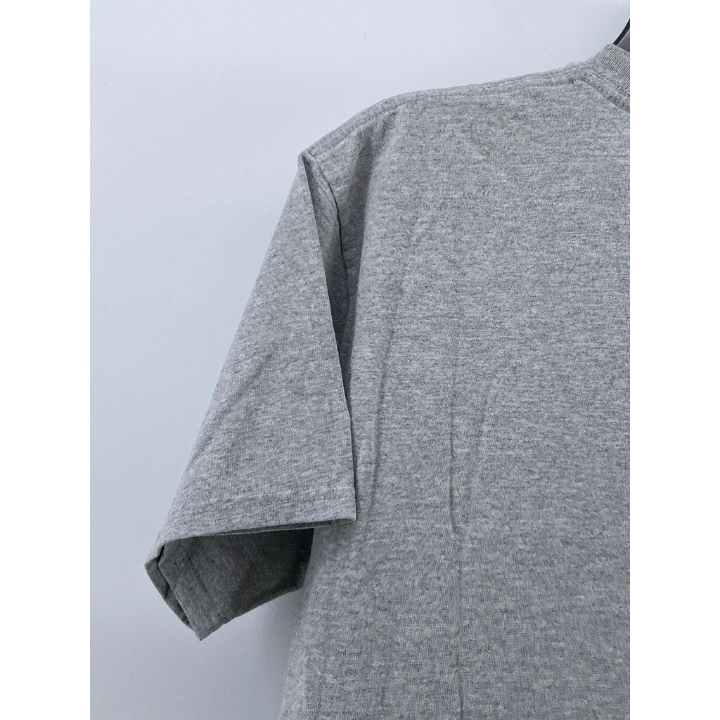 CHAMPION Men's Gray Crewneck Short Sleeve Logo Casual T-Shirt SZ M