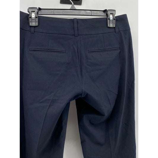 ANN TAYLOR Women's Navy Blue Solid The Eva Classic-Fit Ankle Pants SZ 0