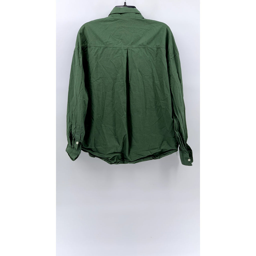 BITTER CELLS Women's Green Button-Up Long Sleeve Top SZ F(OS)