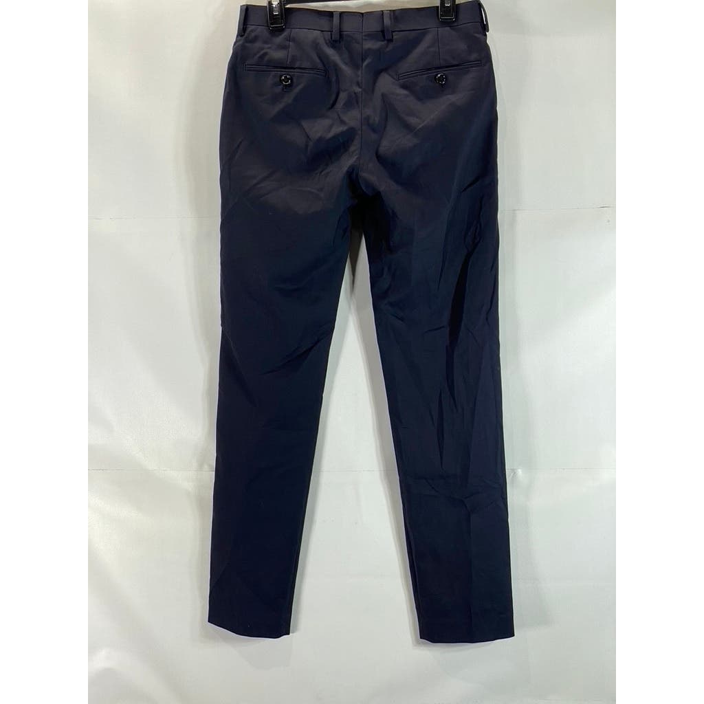 J. CREW Men's Navy Ludlow Slim-Fit Flat Front Stretch Wool Suit Pants SZ 29X32