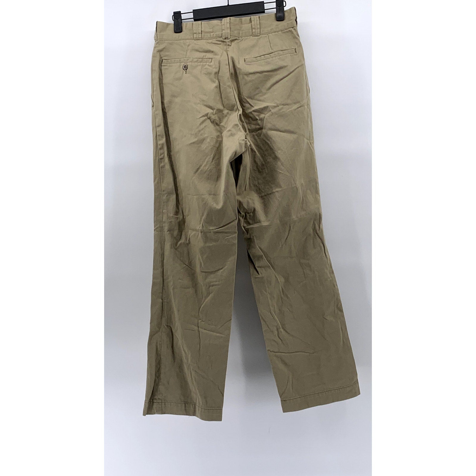 FINESILVER Men's Vintage Tan Straight-Leg Cotton Chino Pants SZ 30x30