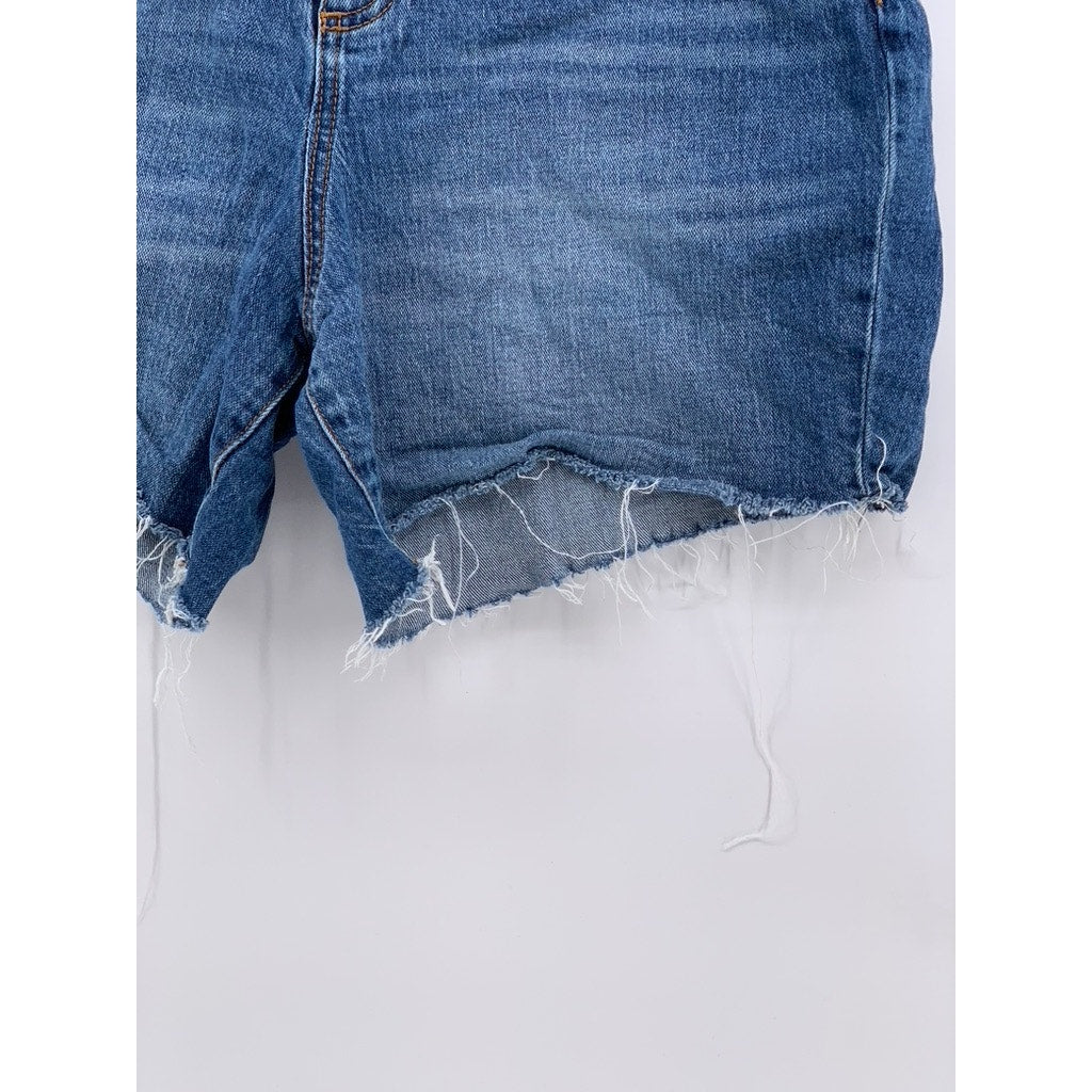 UNIVERSAL THREAD Women's Blue Denim Distressed Frayed Shorts SZ 12/31