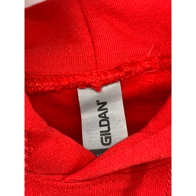 GILDAN Red Graphic Pullover Hoodie SZ M