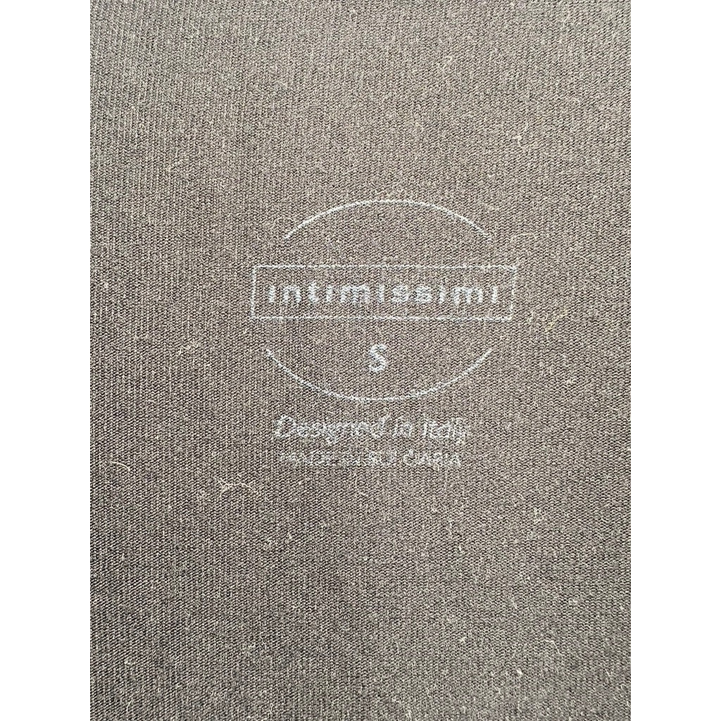 INTIMISSIMI Women's Black-White Trim Button-Up Long Sleeve Pajama Top SZ S