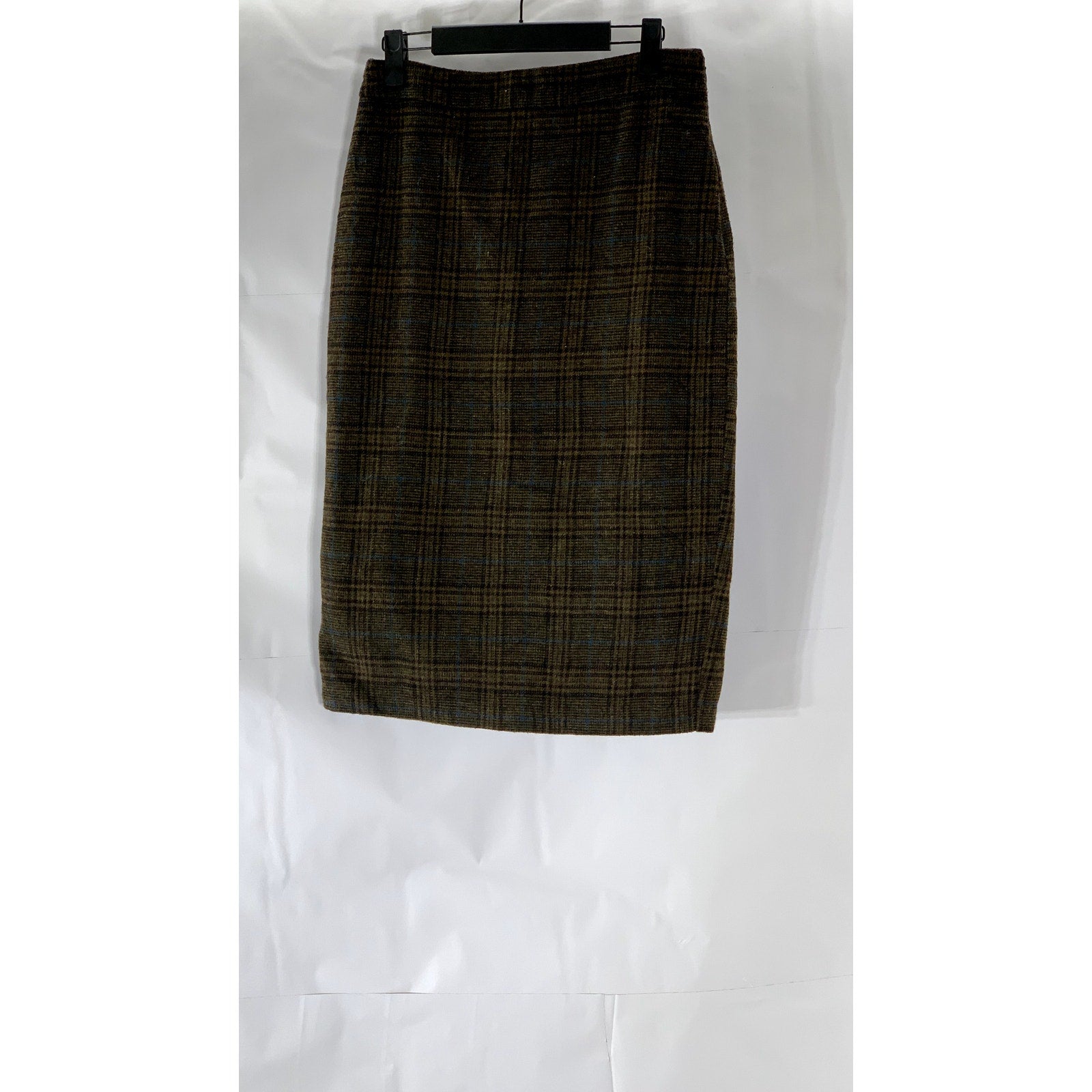 FOREVER 21 CONTEMPORARY Women's Brown Plaid Knee Length Pencil Skirt SZ M