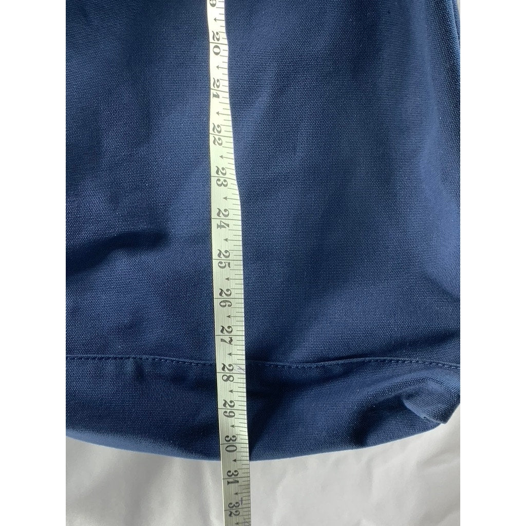 MONACLE Unisex Navy Blue Logo Snap-Button Canvas Shoulder/Handbag