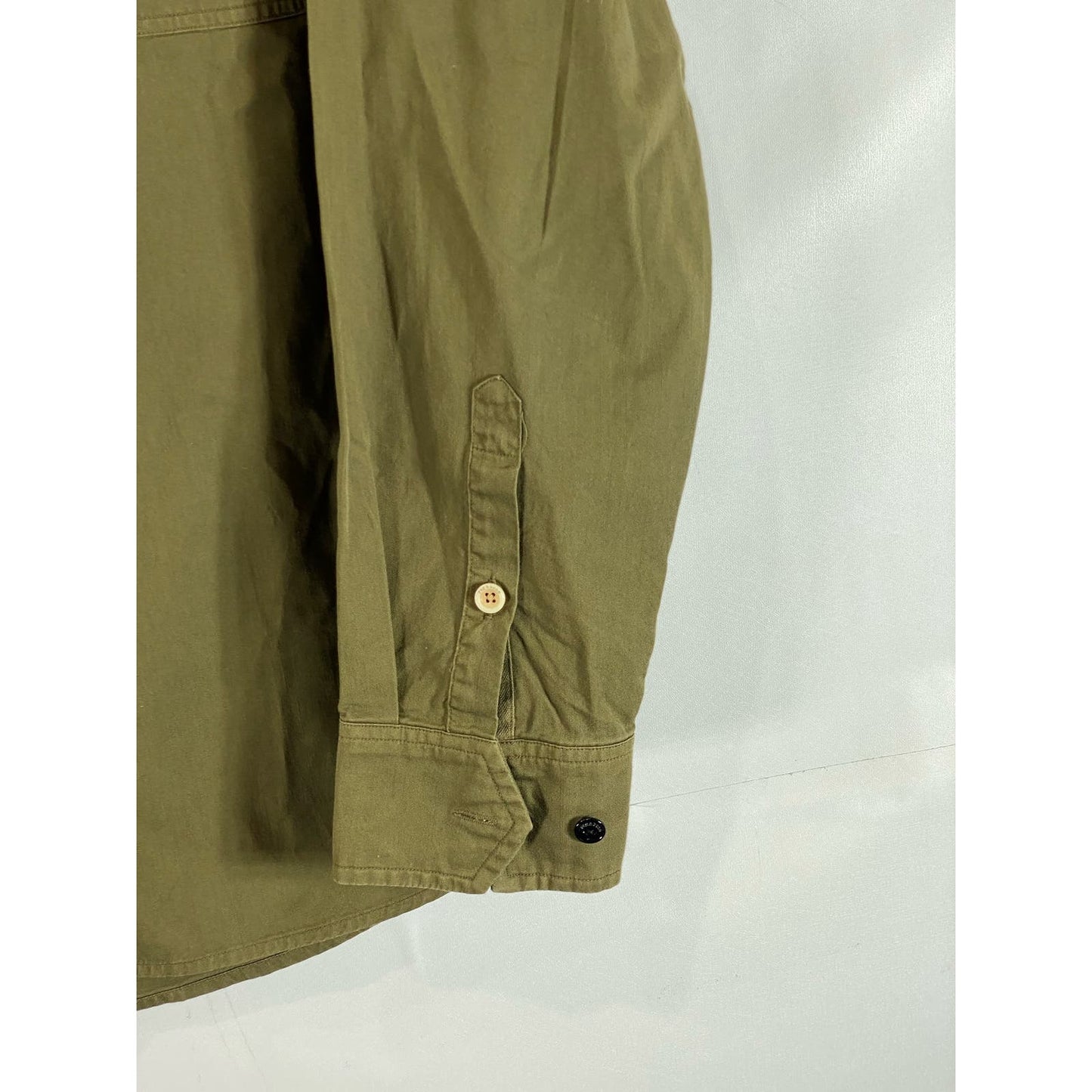 RAG & BONE Men's Army Green Western Button-Up Long Sleeve Shirt SZ M