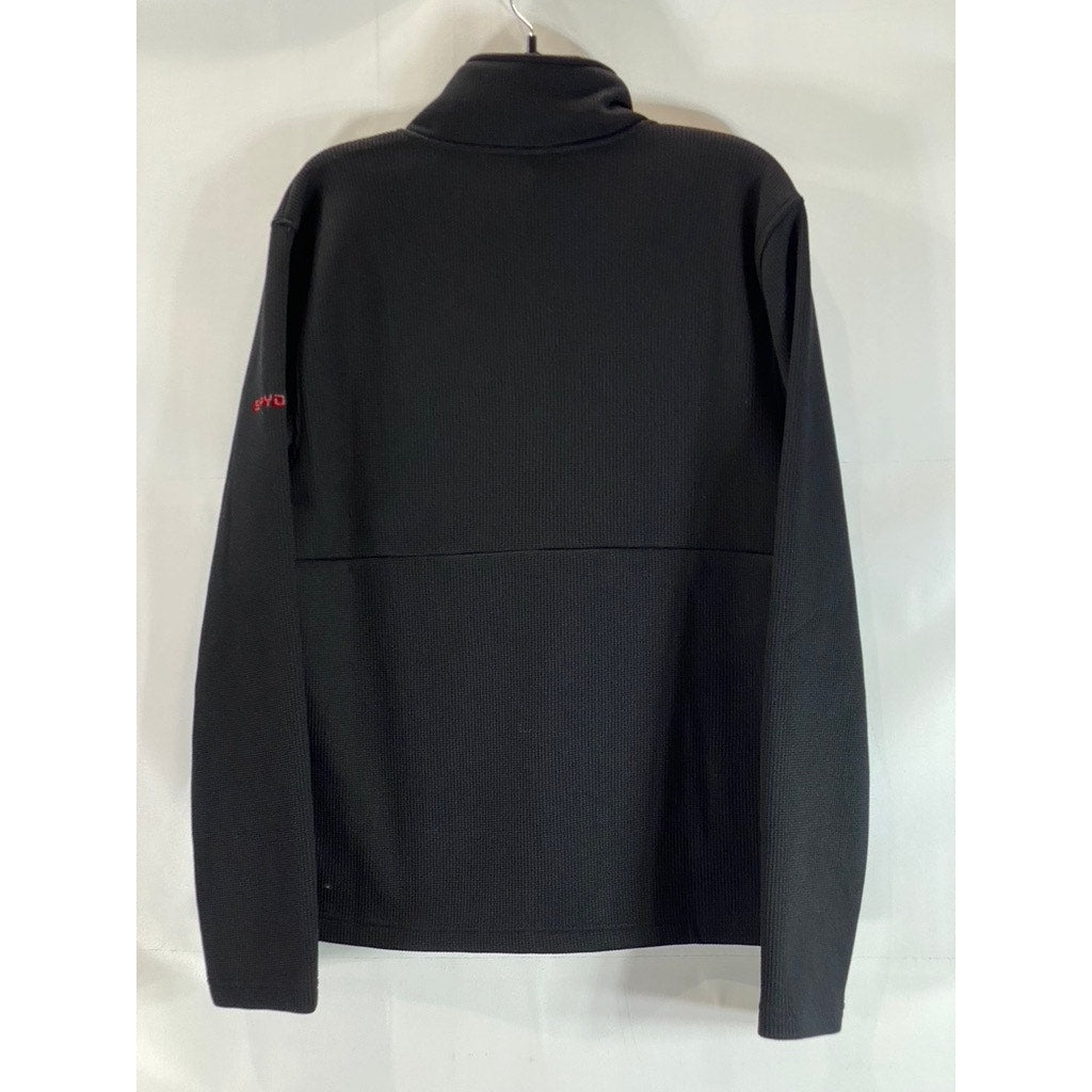 SPYDER Men's Black Medallion Half-Zip Pullover Stand-Collar Sweater SZ M