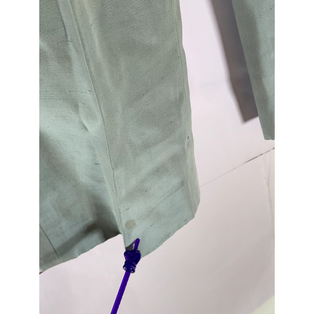 AKRIS Women's Light Green Cotton/Silk Straight-Leg Side-Zip Dress Pant SZ 4