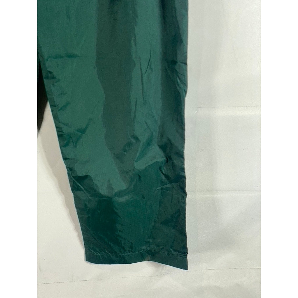 EDDIE BAUER Men's Green Vintage Ebtek Windbreaker Zipper-Hem Pant SZ XL