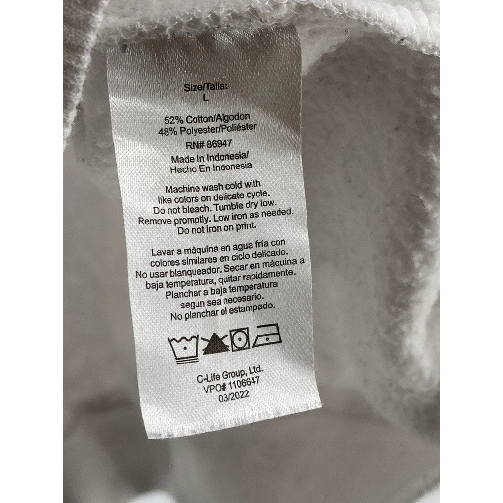 MARVEL Unisex Adult Collage Text Character Block Graphic Long Sleeve Hoodie SZ L