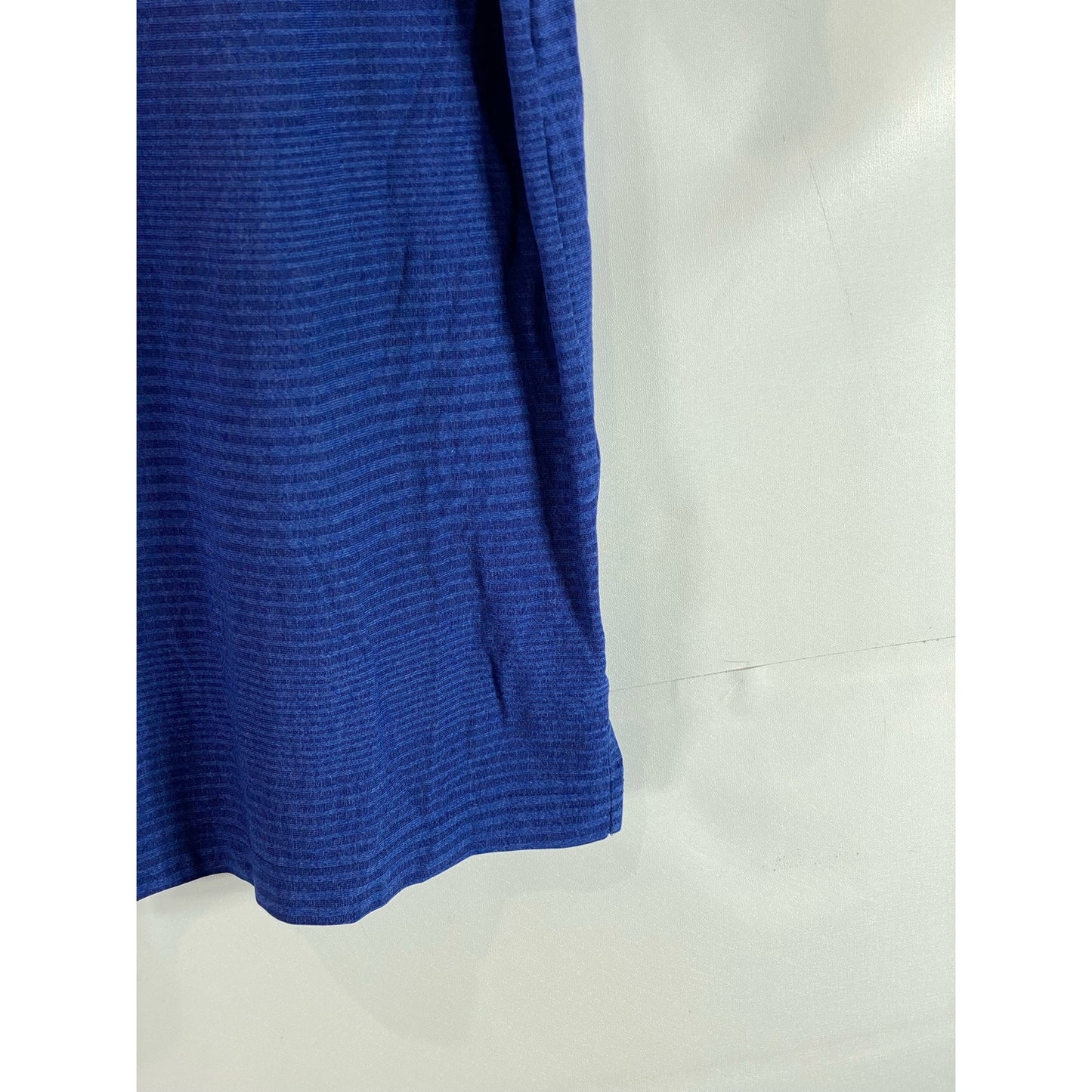 PUMA Men's Blue Dry Cell Striped Short Sleeve Polo Shirt SZ L