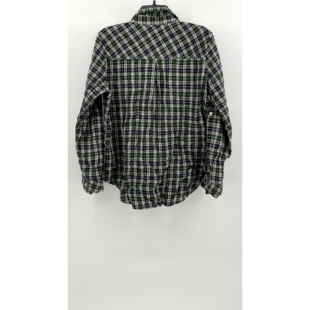 NEW DIRECTION Men's Green Button Down SIZE L