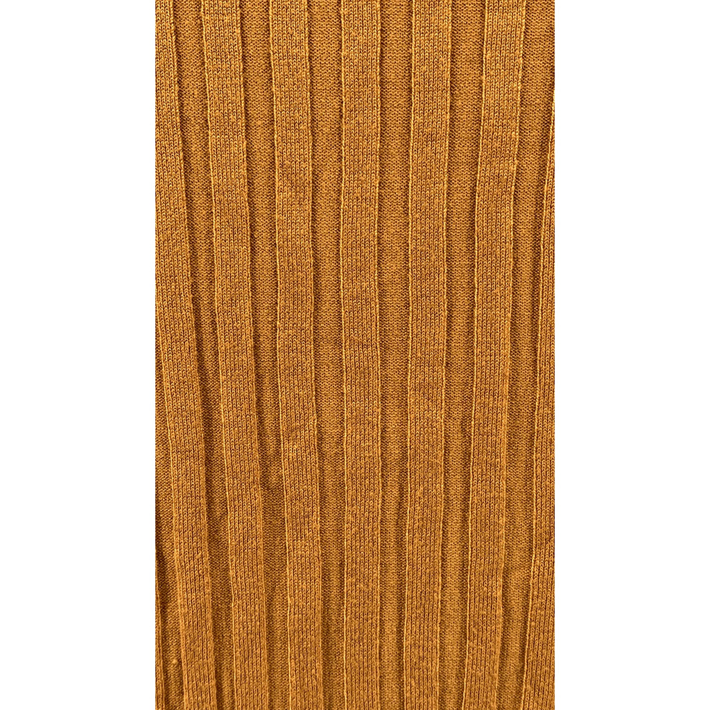 EXIT Urban & Vintage Women's Burnt Orange Ribbed Crewneck Long Sleeve Top SZ M