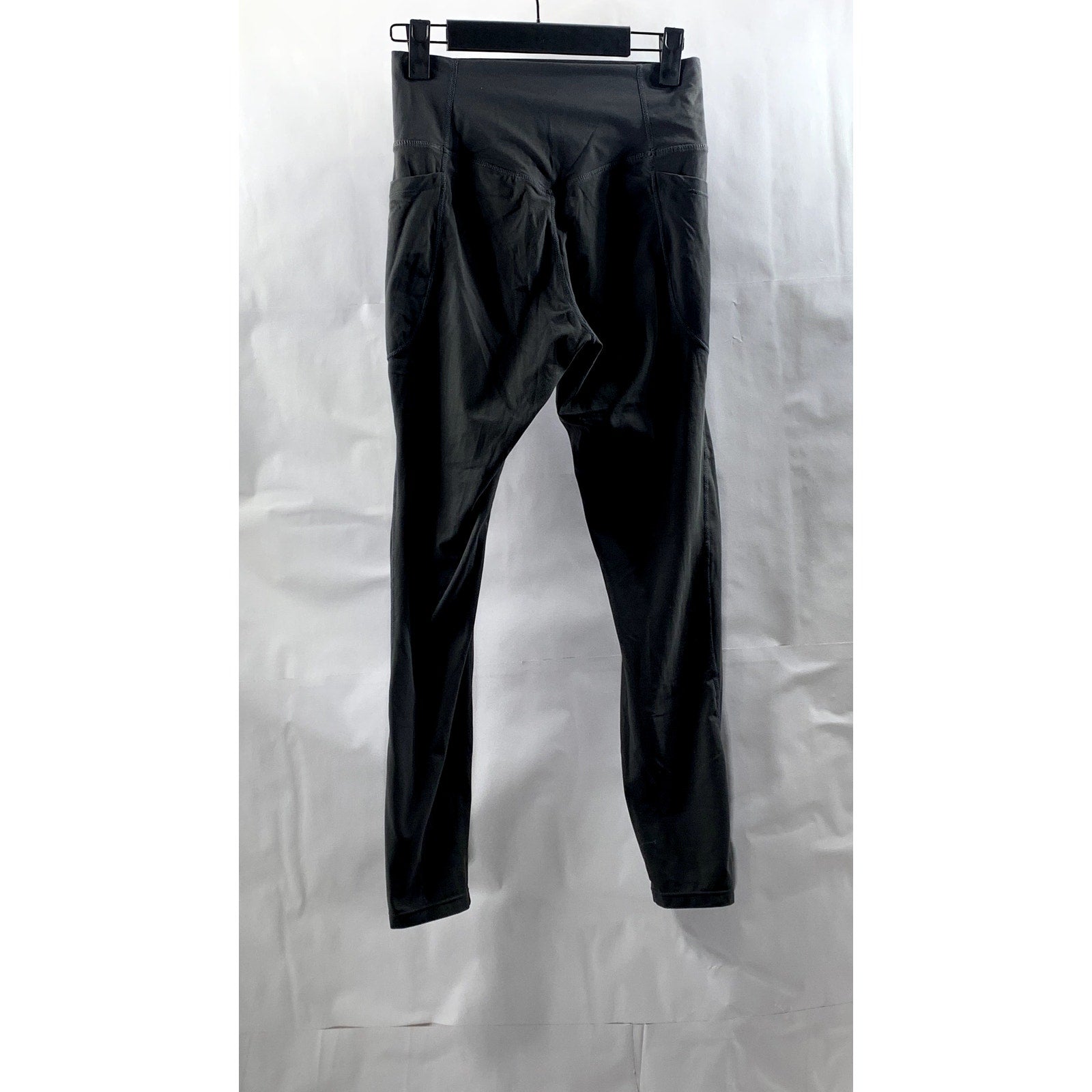 UNBRANDED Women's Gray Solid Side-Pocket High-Rise Pull-On Leggings SZ XS