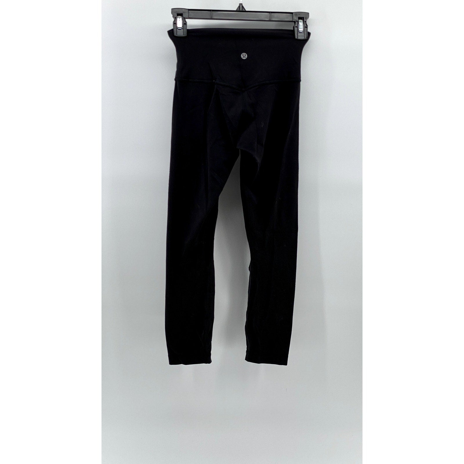 LULULEMON Women's Black High-Rise Cropped Pull-On Leggings SZ 2