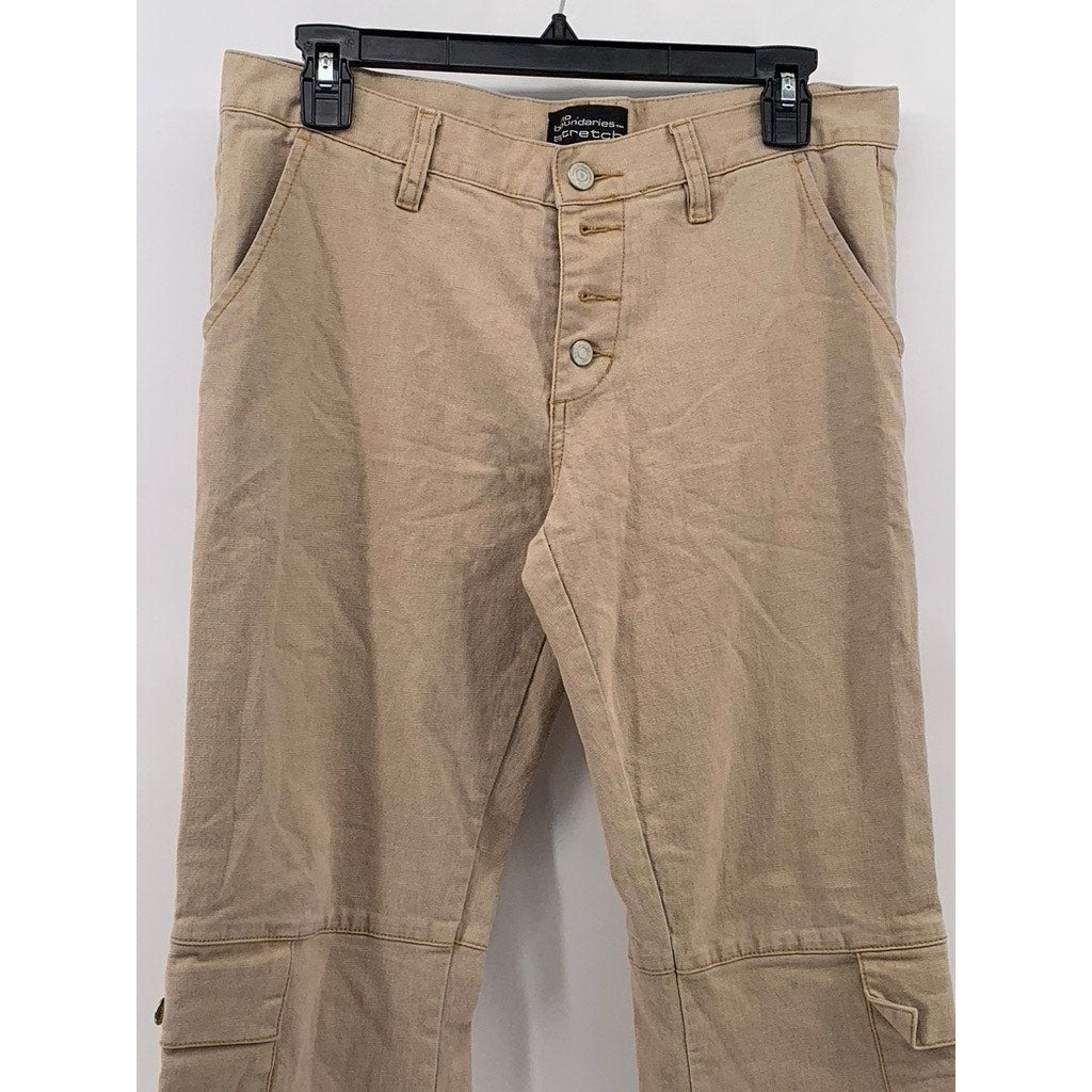 NO BOUNDARIES Men's Tan Straight-Leg Cargo Pants SZ 32