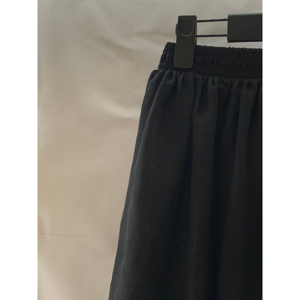 CHIFFON By AMERICAN APPAREL Women's Navy Sheer Elastic Waist Mini Skirt SZ M/L