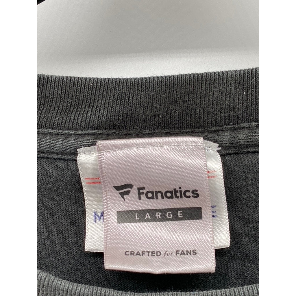 FANATICS Men's Black New York Yankees Logo Crewneck Short Sleeve T-Shirt SZ L