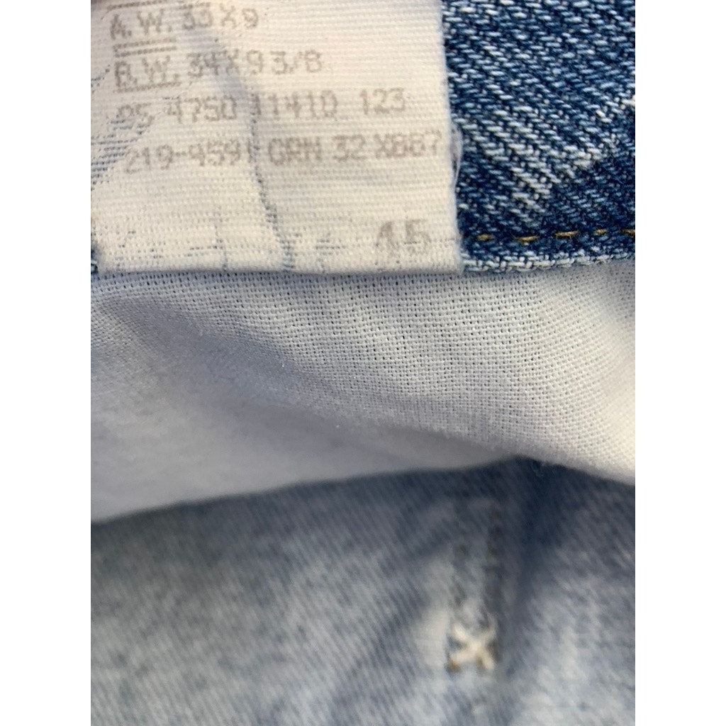 LEE Women's Blue Denim Vintage Distressed Cut-Off Shorts SZ 33