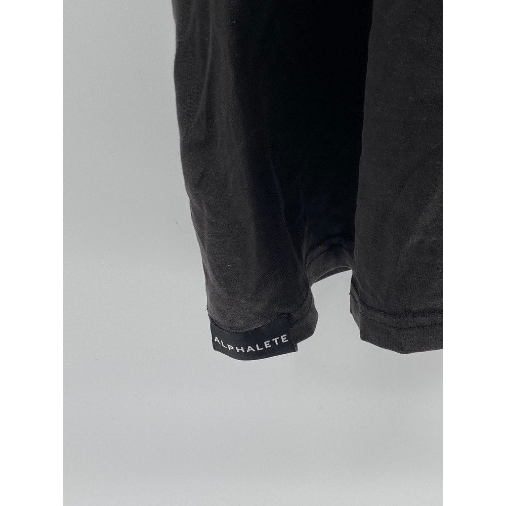 ALPHALETE ATHLETICS Men's Black Scoop-Neck Sleeveless Performance Fit Shirt SZ M