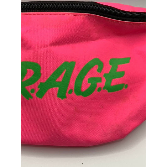 FUNNY GUY MUGS Unisex Neon Pink/Green R.A.G.E. Double Pocket Fanny Pack