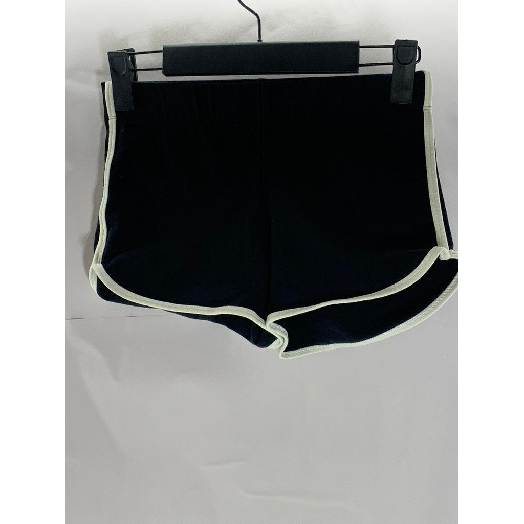 ARITZIA TNA Women's Black/White Hold-It Pull-On Peppy Shorts SZ 2XS