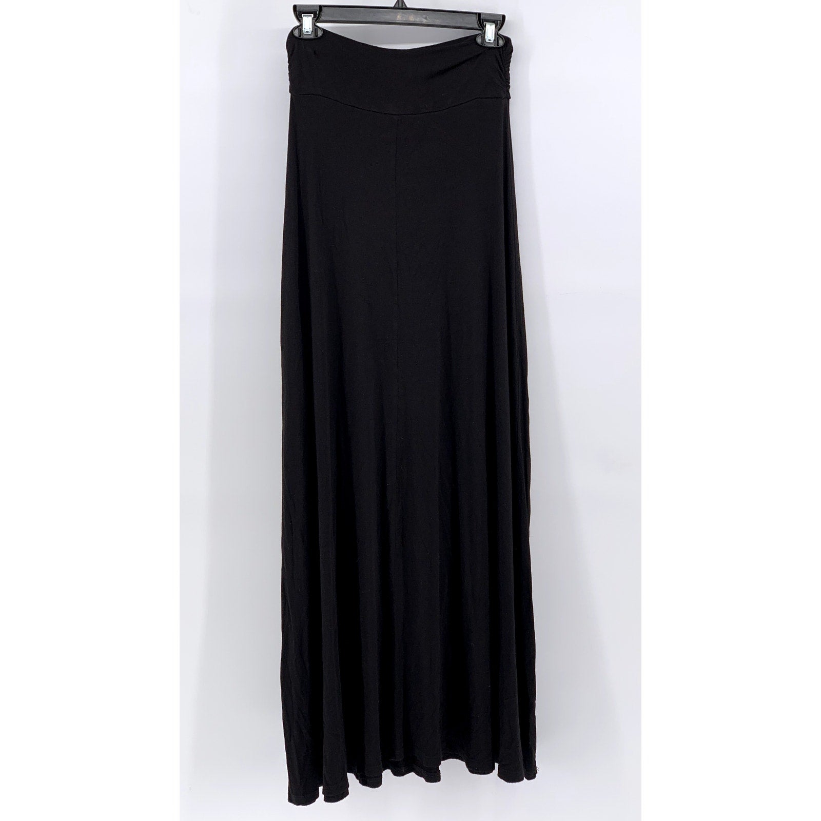 MADE BY JOHNNY Women’s Black Solid Pull-On Maxi Skirt SZ M