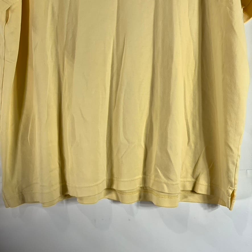 TASSO ELBA Men's Yellow Supima Cotton Short Sleeve Polo Shirt SZ XL