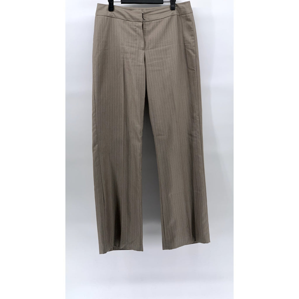 JONES NEW YORK Women’s Gray Pinstripe Straight-Leg Regular Fit Dress Pants SZ 8