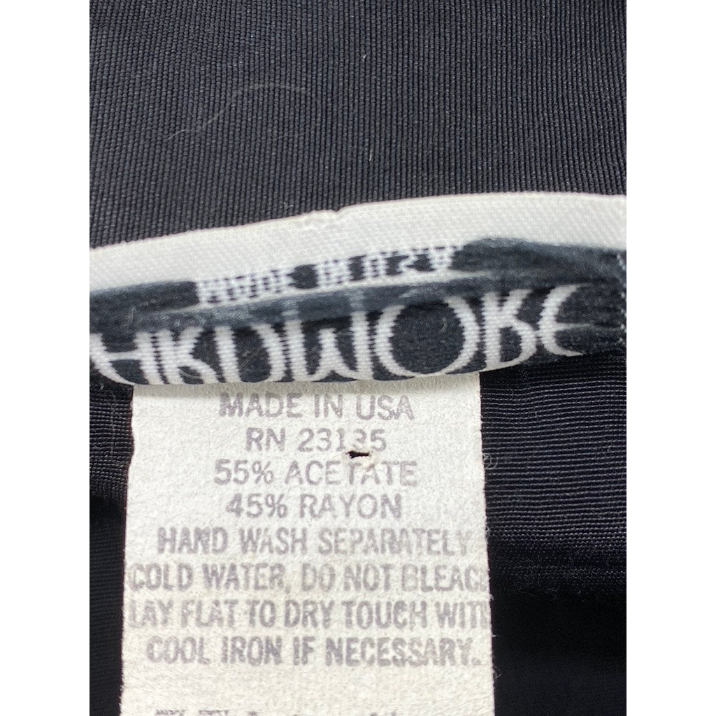 ARDMORE Women's Vintage Black Solid Button-Up Long Sleeve Top SZ M