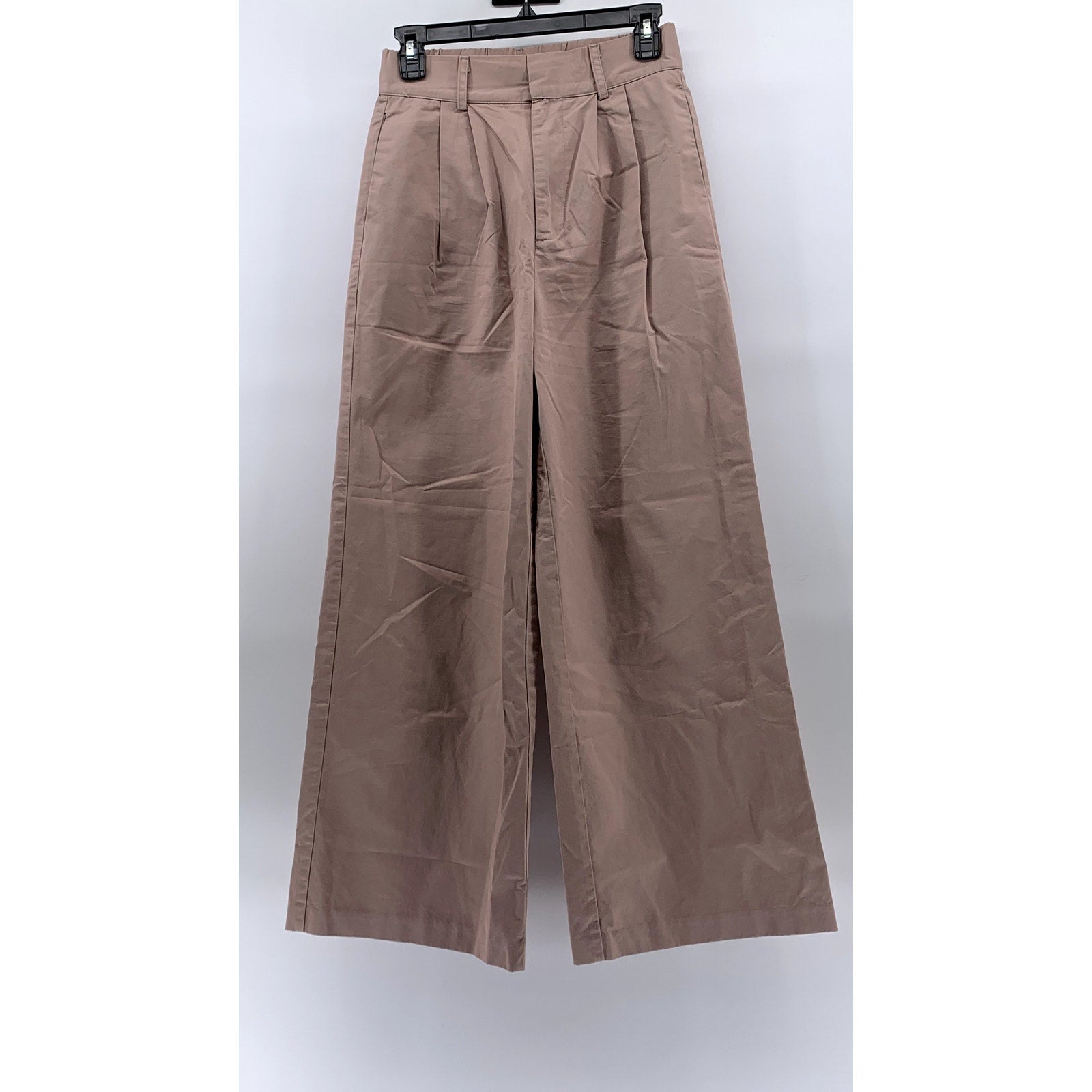 GREY LAB LOS ANGELES Women's Blush Pink Pleated Wide-Leg Pant SZ XS
