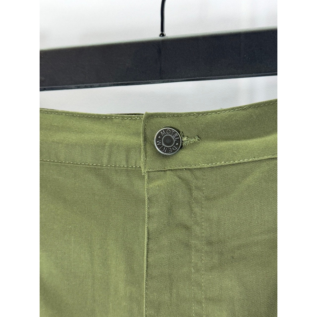 MOTEL Women's Dark Olive Widya Midi Straight Cargo Skirt SZ XS(US4)